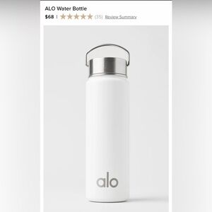 Alo white water bottle